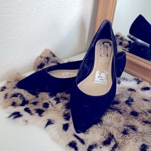 Sam Edelman black suede pointy flats